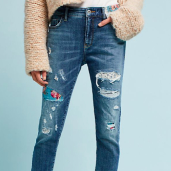 Anthropologie Denim - ANTHRO  Pilcro Mid Rise Slim Boyfriend Relax crop